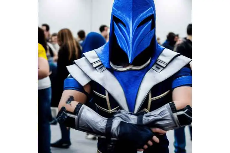 cosplay anime blue warrior