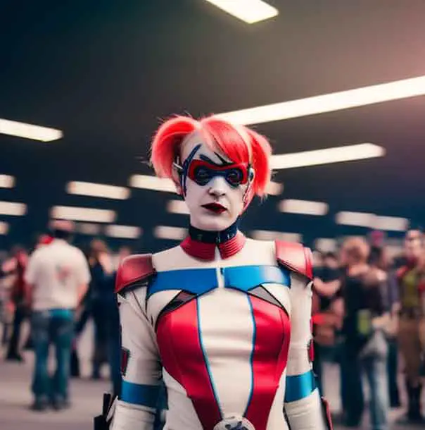 cosplay harley quin cyber punk mashup