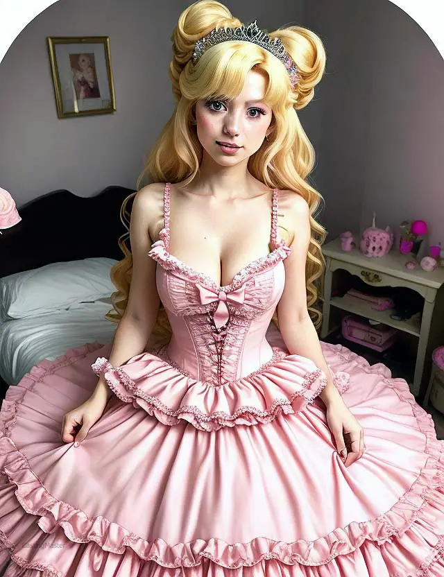 princess peach from super mario cosplay