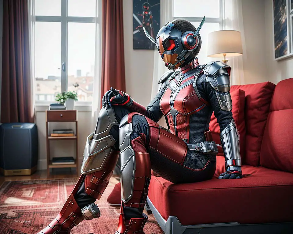 ant man sitting cosplay