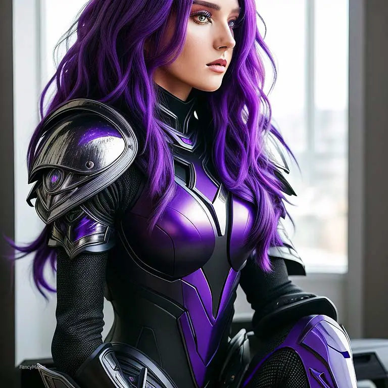 girl in cosplay armor