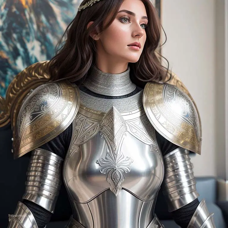 girl wearing authentic cosplay armor
